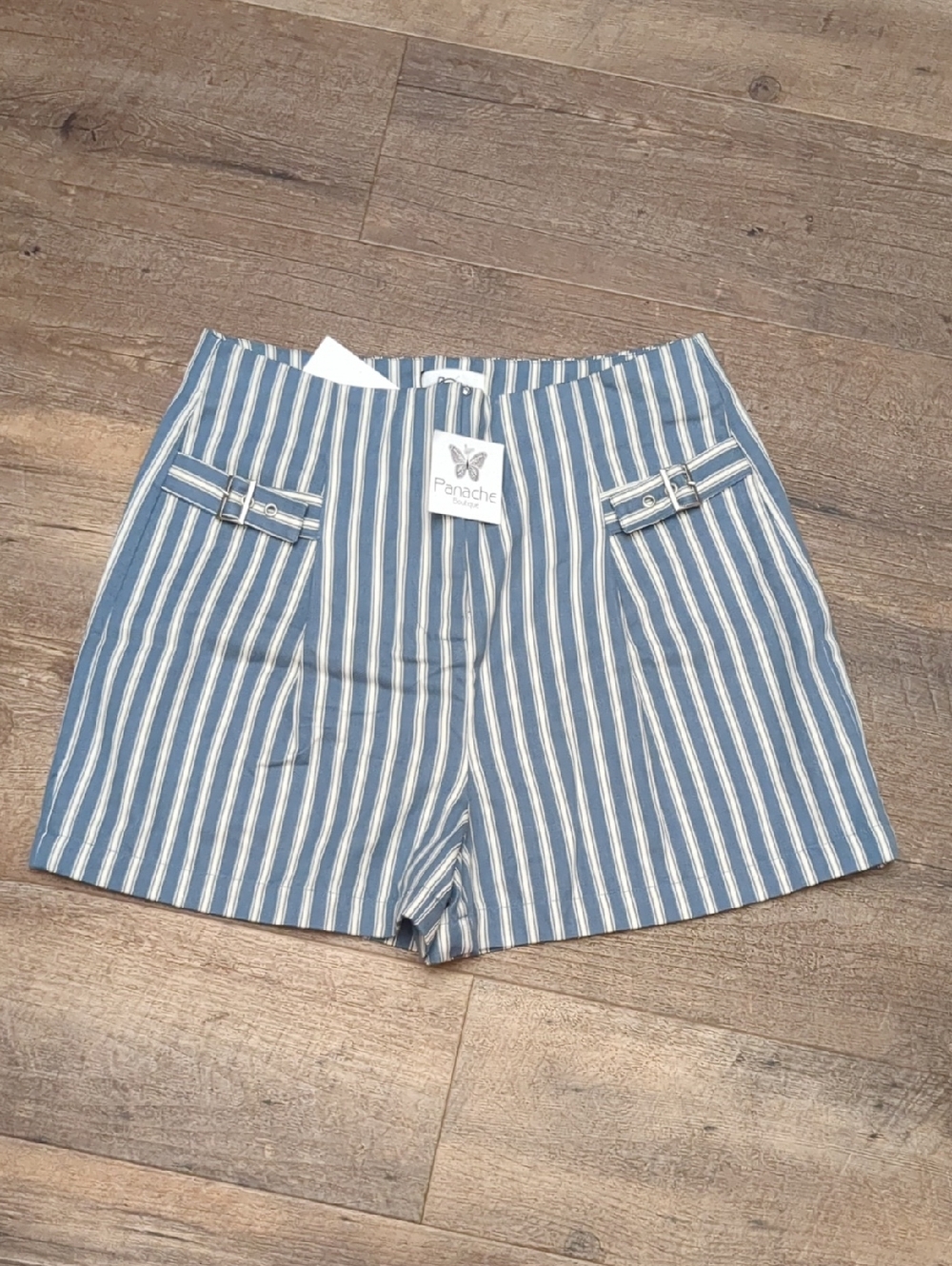Panache Blue and White Striped Women’s Shorts
